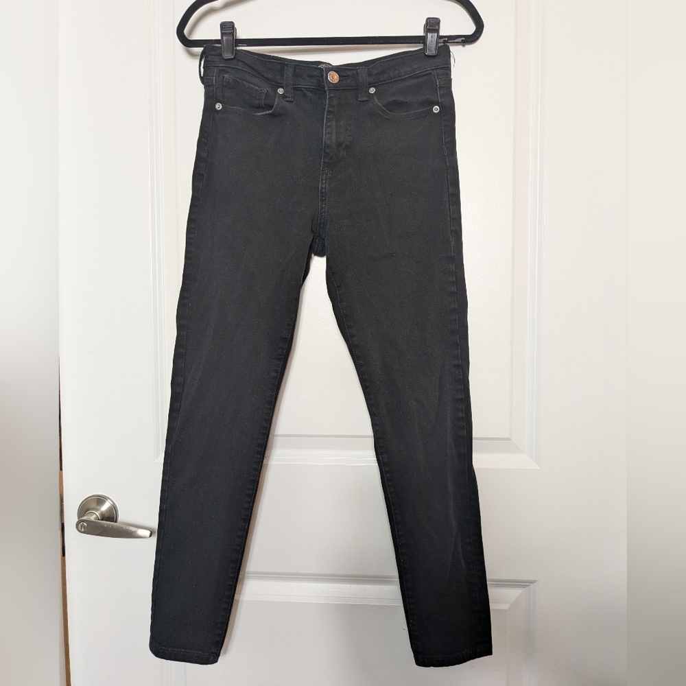 Banana Republic High Rise Skinny Premium Denim Jeans  Black, Size 26